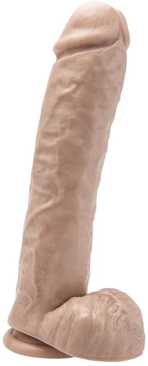 Sensationsdeluxe - Realistische Dildo met Balzak - 28 cm - Dildo met Zuignap - Beige - Sex speeltje voor Mannen Anaal - en voor Vrouwen en Man