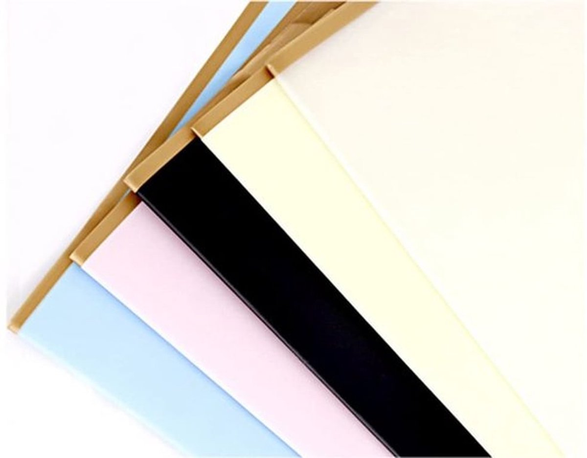 Inpakpapier Waterdicht - 25 Vellen - 5 Kleuren - Gouden Rand - Bloem Verpakking - DIY Ambachten - 58 x 58 cm - Bloemenpapier
