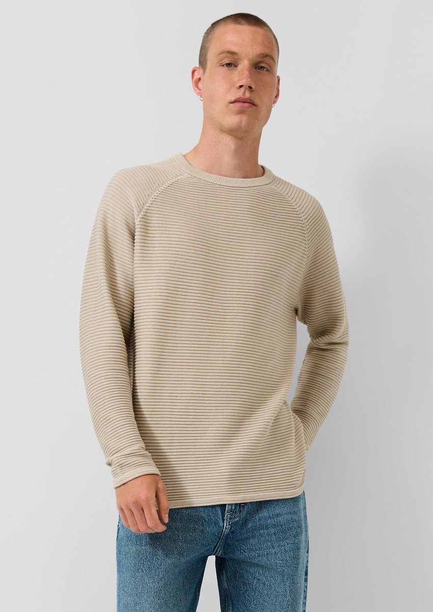 Q/S designed by - Heren pull - Maat XL - Mannen - Bruin - Hoofdstof