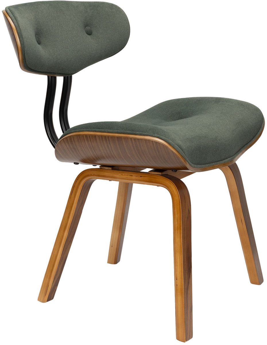 Dutchbone Blackwood Eetkamerstoel Walnootkleur/ Groen