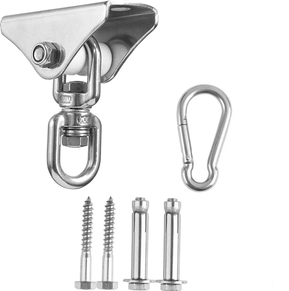 Hangmat ophangset, draagvermogen van 450 kg, stevige en duurzame 360° draaibare schommel, extreem duurzame schommel- en stoelhaken, Geschikt voor diverse binnen- en buitengyms.