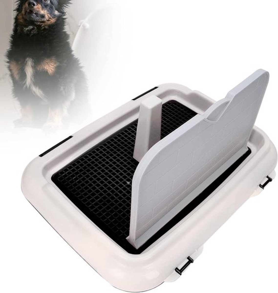Hondentraining Draagbaar Verwijderbaar Trainingstoilet voor Reuen - Geschikt voor Kleine Honden - Zwart puppy training tray