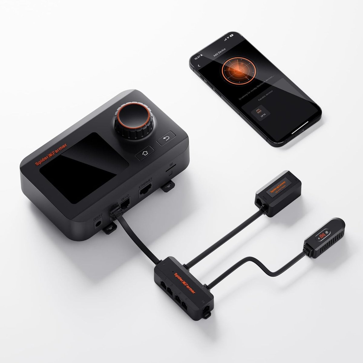Automatische Groei Omgevingscontroller Kit voor Binnenkweek, Temperatuur, Vocht en Licht Sensoren, Ideaal voor Tuinbeheer en Groei Cyclus Optimalisatie