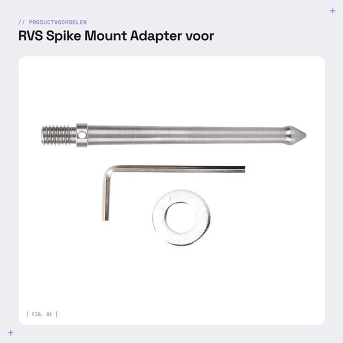 RVS Spike Mount Adapter voor Statief Monopod Camera-accessoires