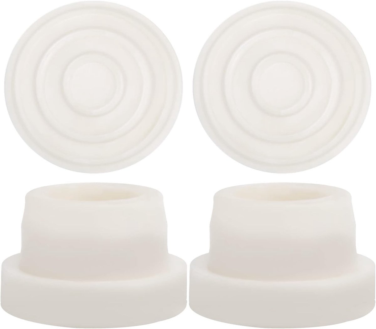 Set van 4 Rubber Bumpers voor Zwembadladder, Geschikt voor Inground Zwembaden en Standaard Ladderbuizen van 4.8 cm (Wit)