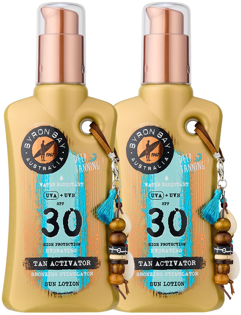 Byron Bay Tan Activator Sun Lotion SPF 30 - 2 X 200 ml