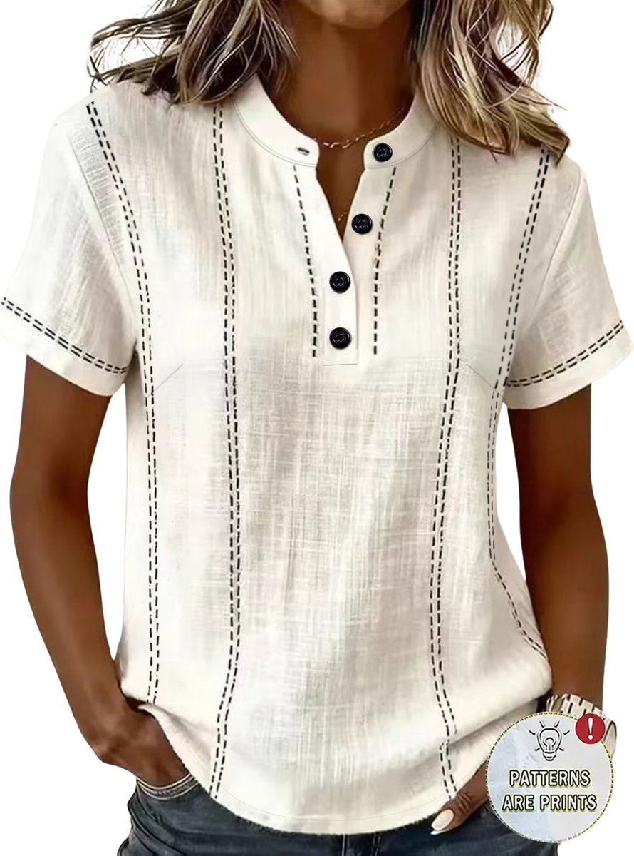 Currero T-Shirt Dames Shirt Zomerkleding T Shirt Mode Old Money Polo Vrouwen Kleding Volwassenen Beige