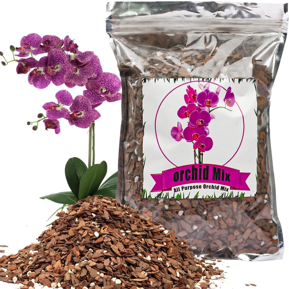 Orchideensubstraat 1L - Natuurlijke mix met orchideenrinde en perliet