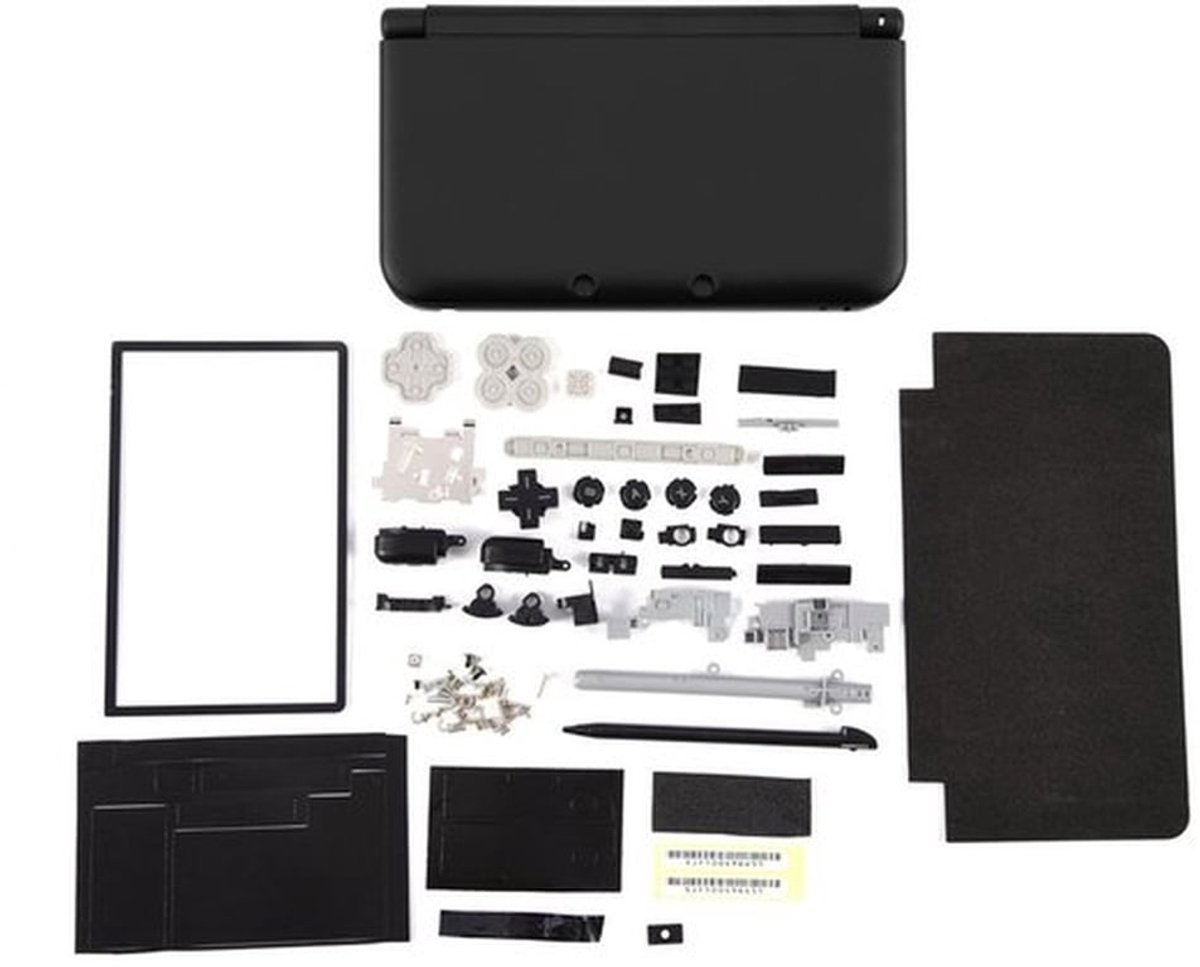 Vervangingscase voor 3DS XL - Stevig en compact - Zwart - Professionele behuizing - Geschikt voor console - Com...