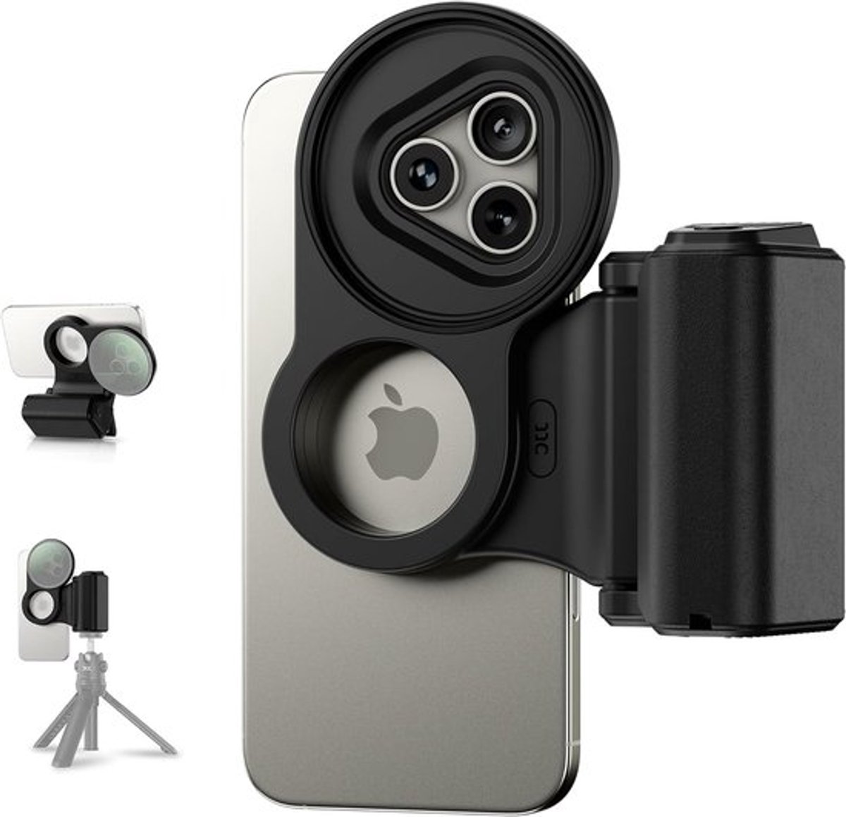 2-in-1 Smartphone Handgreep met Bluetooth Afstandsbediening en 67mm Filteradapter voor iPhone 16 Pro Max, 15 Pro Max en 14 Pro Max - Perfect voor Fotografie en Videografie