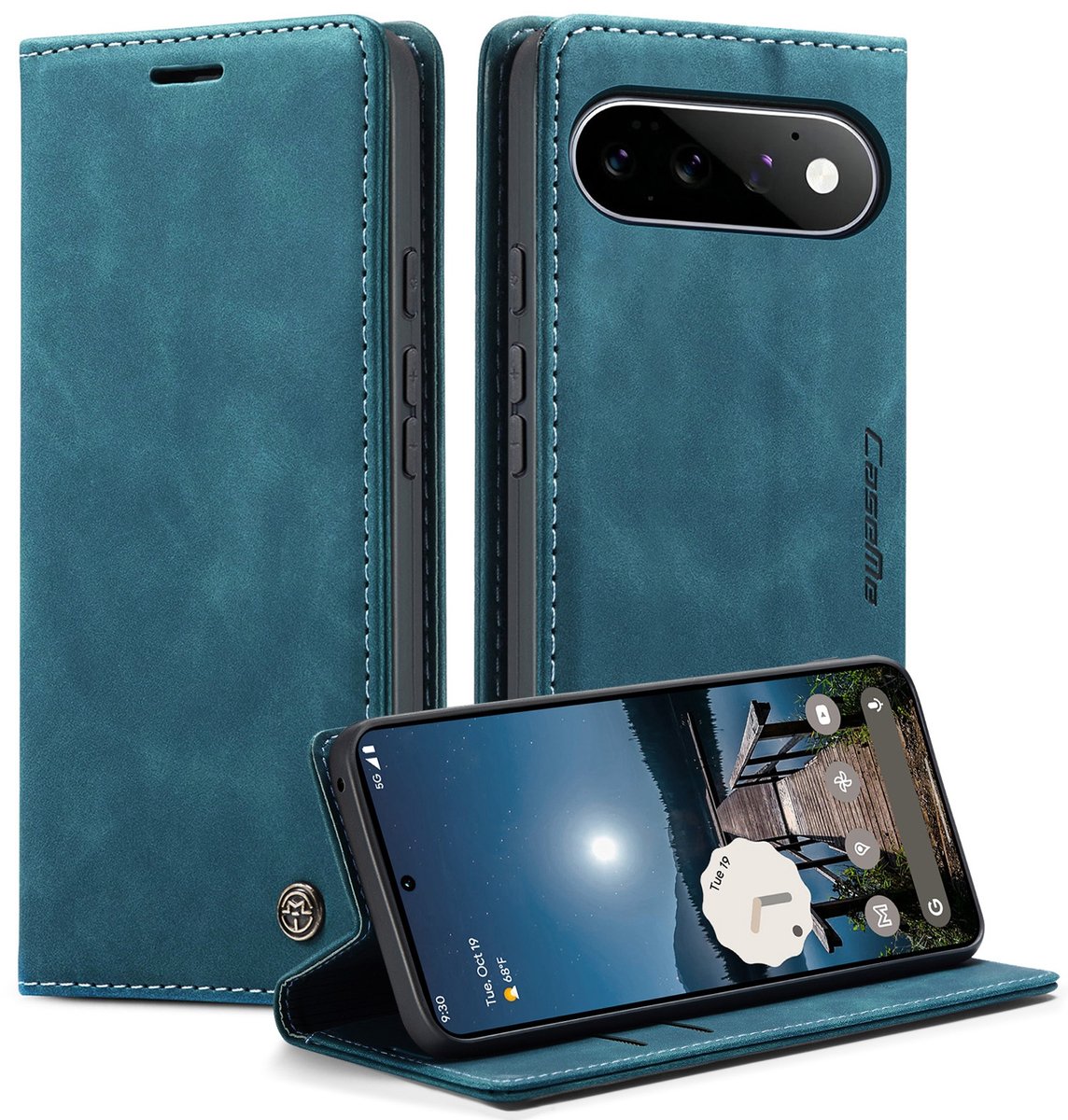 CaseMe Hoesje - Geschikt voor Google Pixel 11 / 11 Pro Hoesje - CaseMe 013 Book Case - Blauw