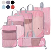 ANNSTÉ® - Compressie Packing Cubes - Packing Cubes Compression - Reiszakken voor Koffer - Packing Cubes met Compressierits - Bagage Organizer - Compression Cube - Koffer Organizer Set - Bag Organizer - Reistassen - Reis Organizer - 6 Stuks - Roze