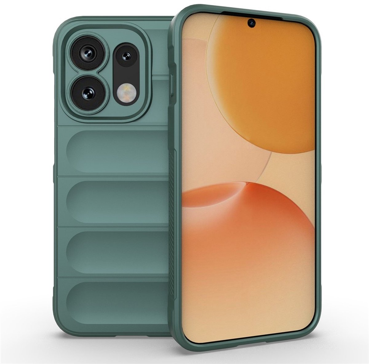 Coverup Hoesje - Geschikt voor OPPO Reno16 / Reno16 Pro Hoesje - Coverup Hands-On Rugged Back Cover - Groen