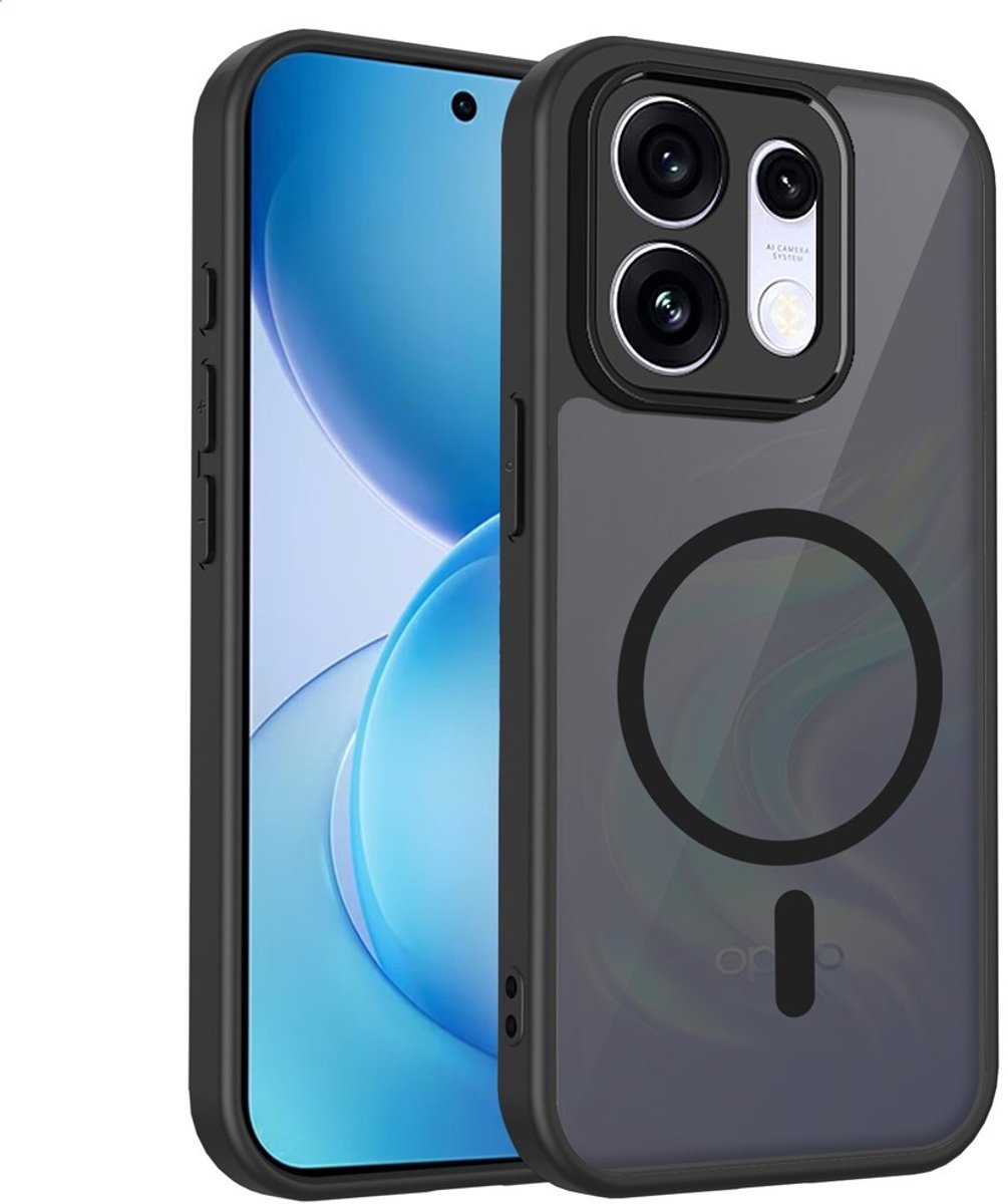 Coverup Hoesje - Geschikt voor OPPO Reno16 / Reno16 Pro Hoesje - Coverup Mat Transparante Back Cover met Camera Cover - MagSafe Compatible - Zwart