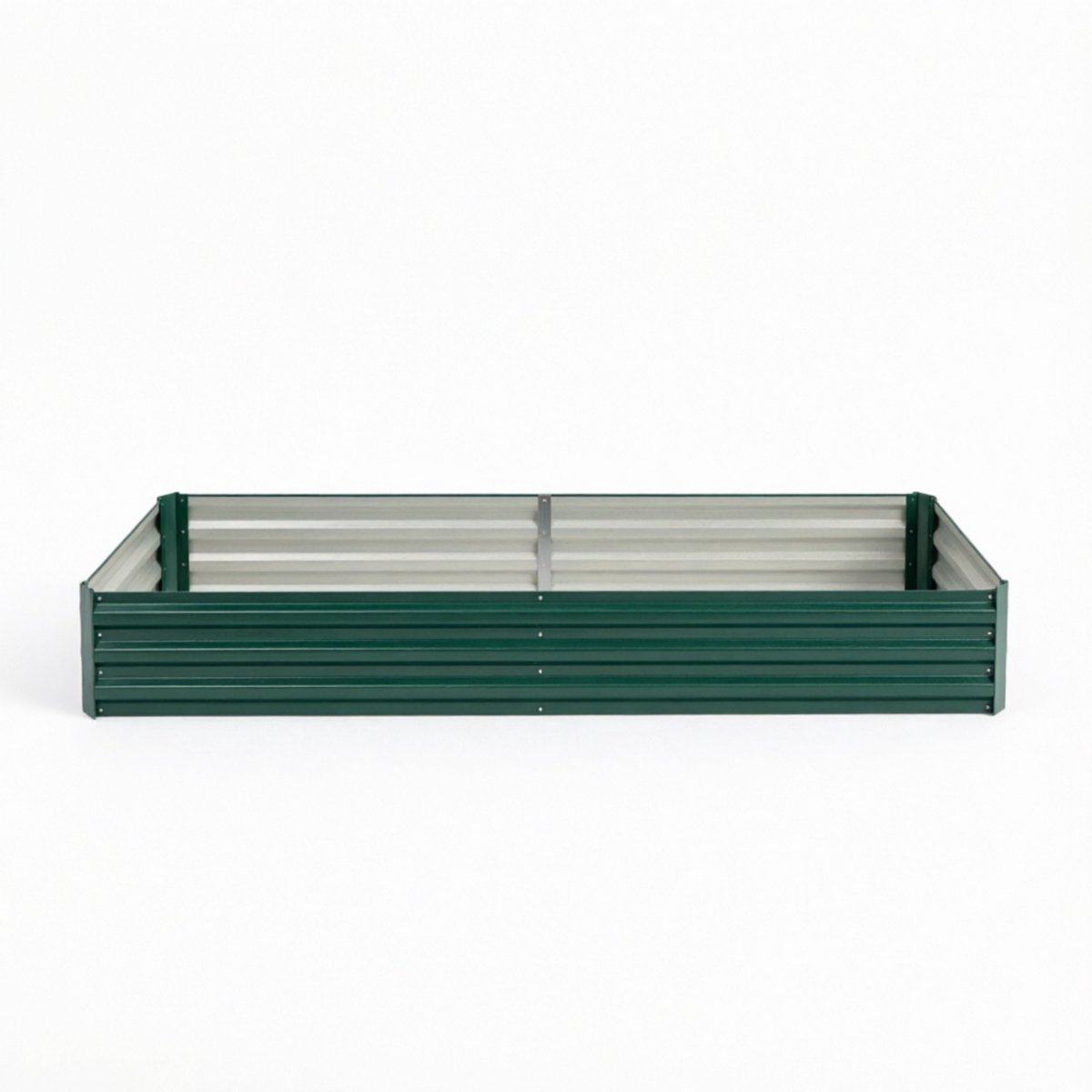 Moestuinbak van Verzinkt Staal – Staal – Verhoogde – Roestvrij – Voor Tuin - Balkon & Terras – 241 × 90 × 30 cm – Groen