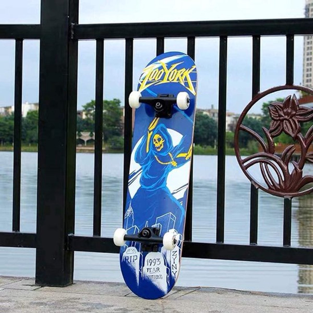 Skateboard trucks 4-8 inch - strepen - Gepolijste as - Zwart - Duurzaam materiaal