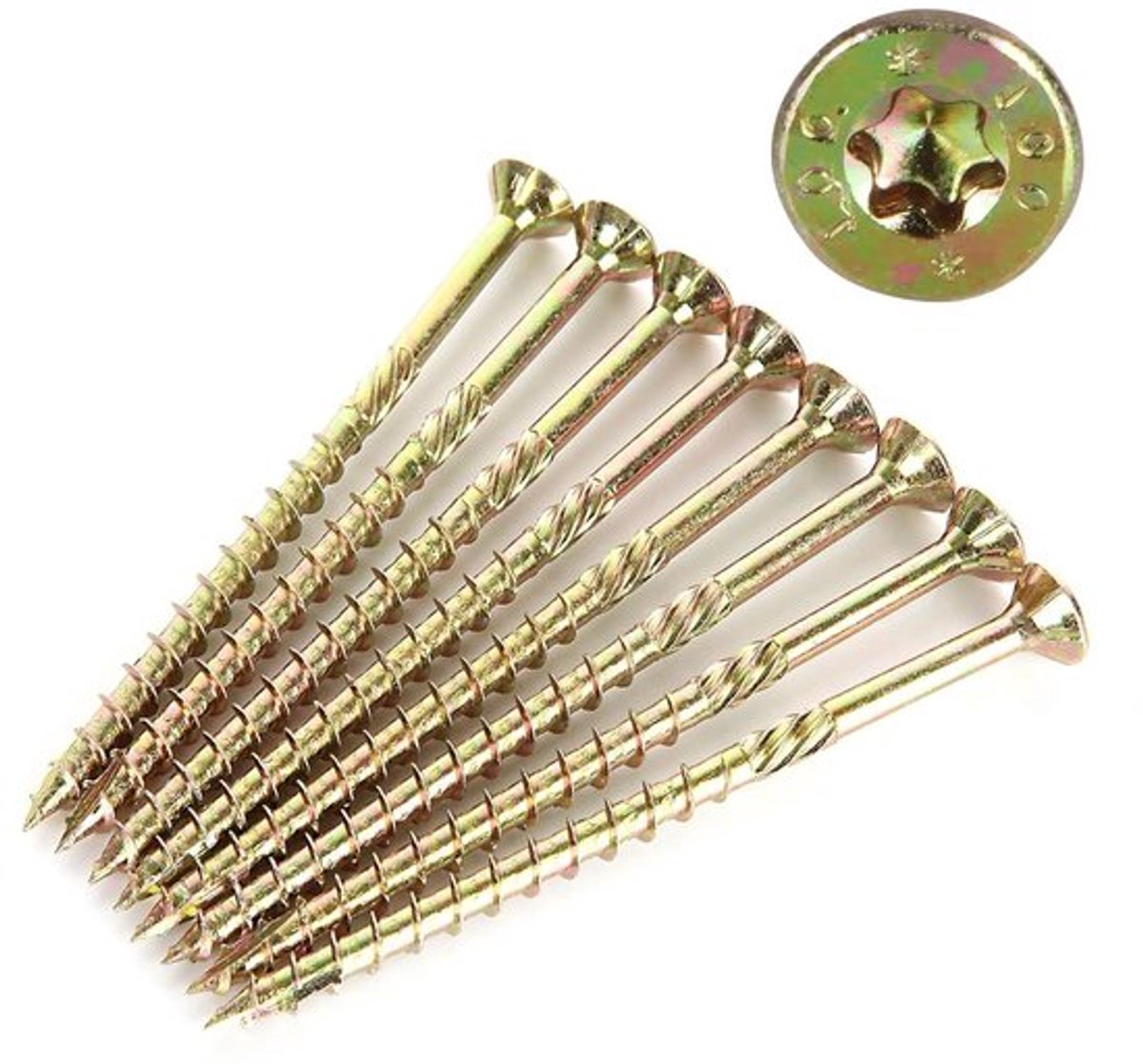Schroeven 50 stuks Torx M6 x 100 mm, verzonken kop voor buitengebruik