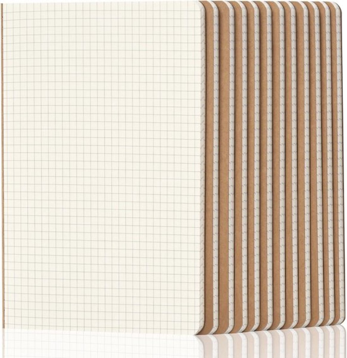 Gelinieerde Kraft Schriften Set van 12 - 60 Pagina's per Blok, 80 gsm Notitieblokken