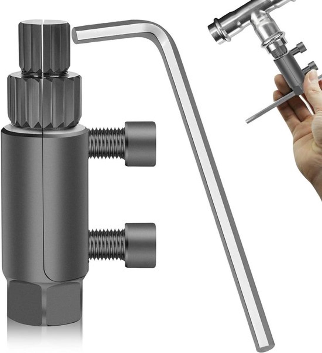 Effectieve Extractietool voor Gebroken Pijpen en Ventielen, Inclusief Sleutelset voor Verwijderen van Beschadigde Schroeven en Waterleidingen van 1/4" en 3/8