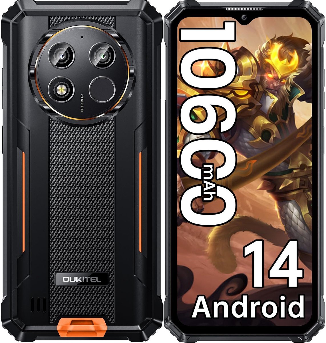 OUKITEL WP28E Outdoor Smartphone-10600mAh-16GB RAM-64GB ROM-13MP-IP68 Waterdicht-Android 14