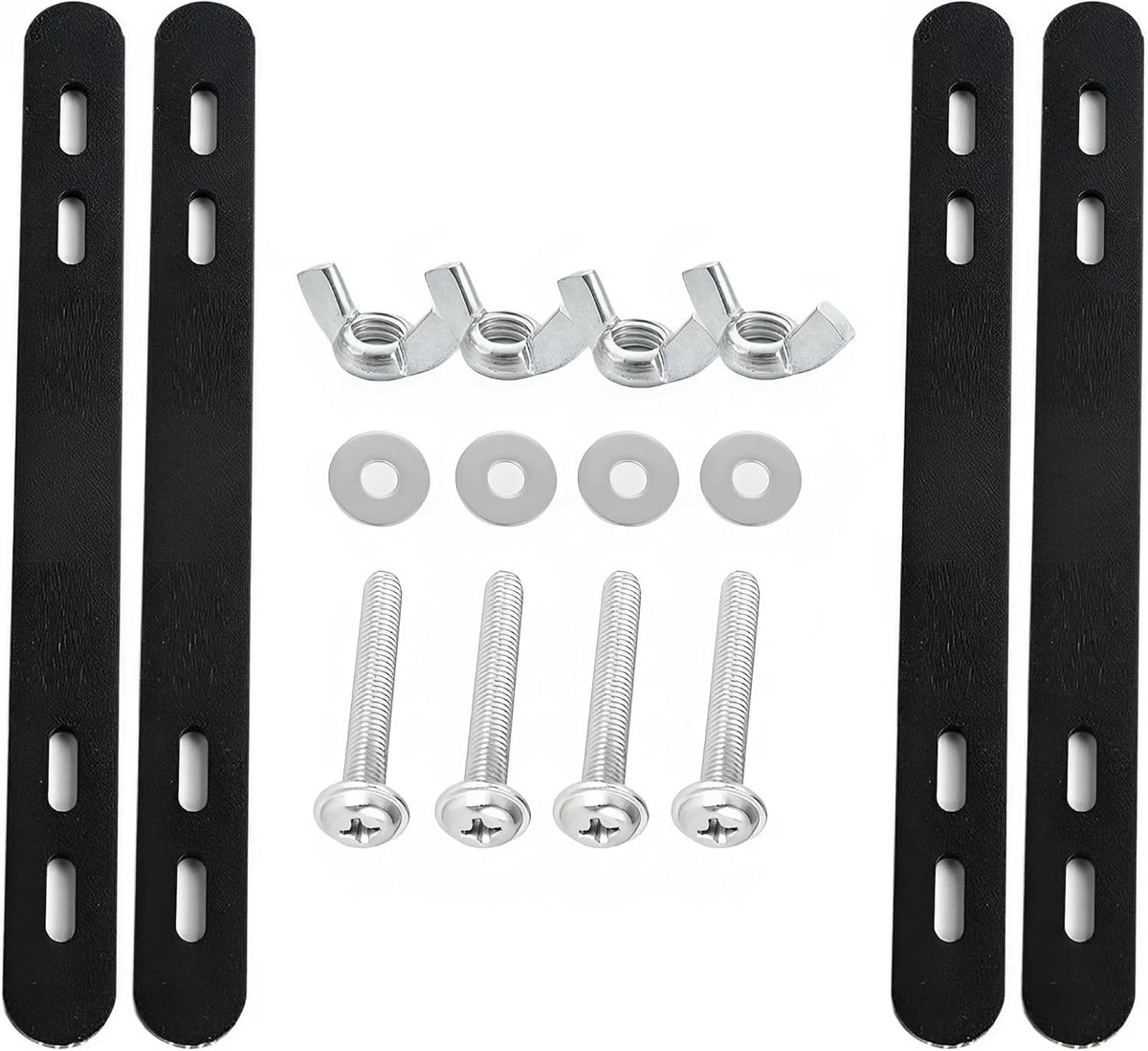 Fietsmandhouderadapter - Zwart - 18 cm - Stalen Constructie - Voor Fietsen, E-bikes en Scooters