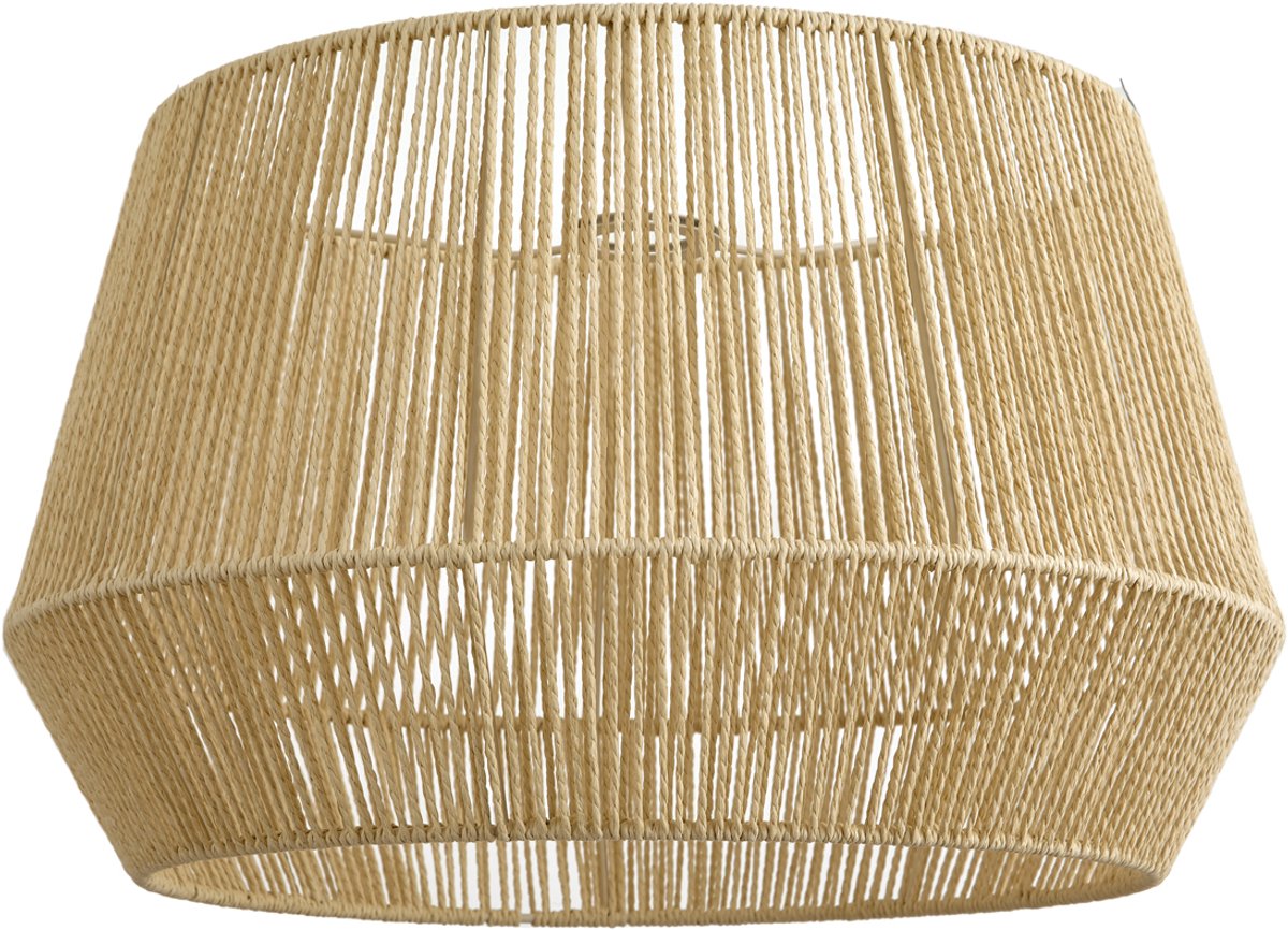Qazqa japandi Lampenkap - Bullet - beige, rond, supports-e27, diameter 50 centimeter