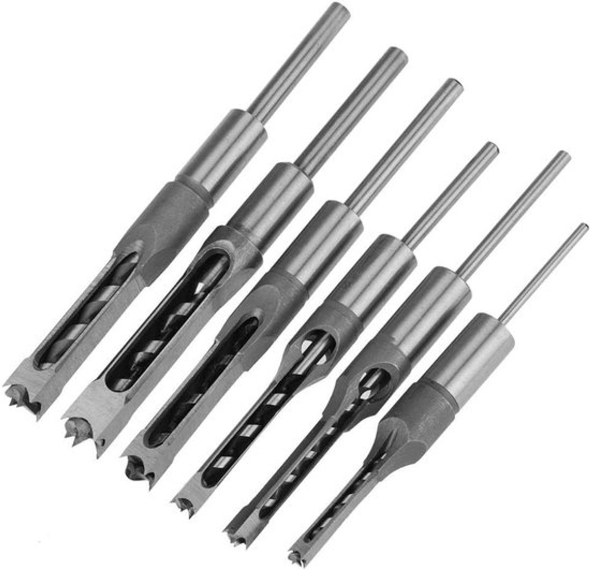 Vierkante Gat Zaag Set - Houtbewerking Tools - 6-delige Set - Houtbewerking Gereedschap - Professioneel - Geschikt voor DIY-projecten