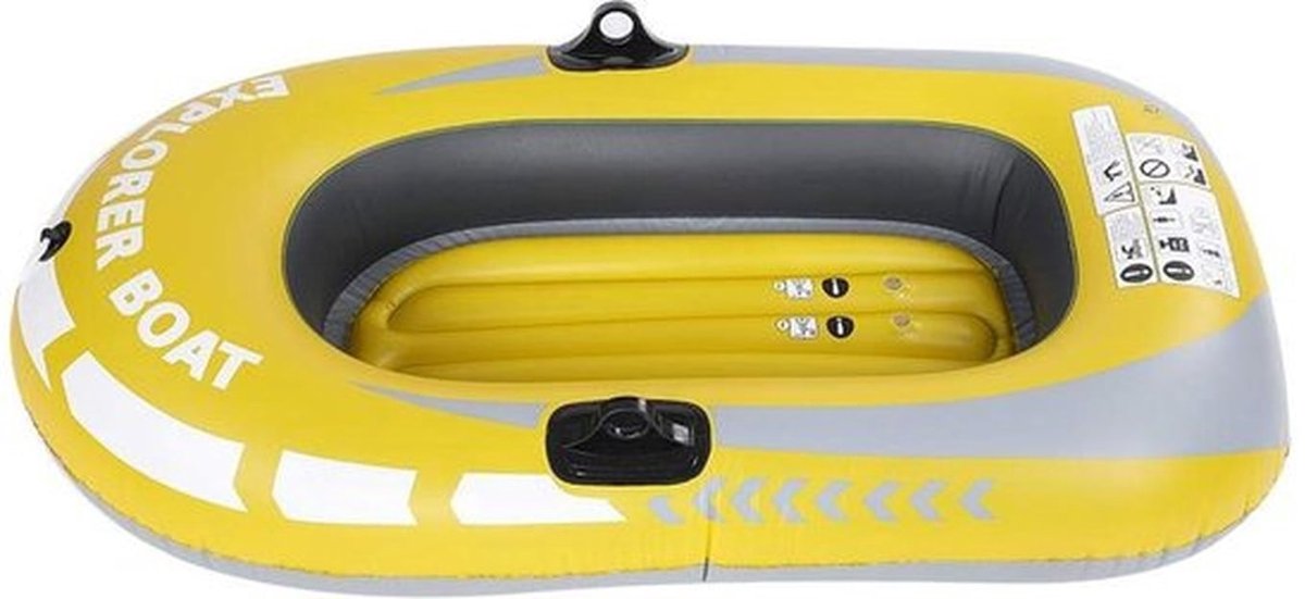 Opblaasbare Kajak 1 Persoon - PVC Materiaal - Draagvermogen 150 kg - Opvouwbaar Ontwerp - Dubbel Ventiel - Geschikt voor Peddelvervanging - Peddelboot