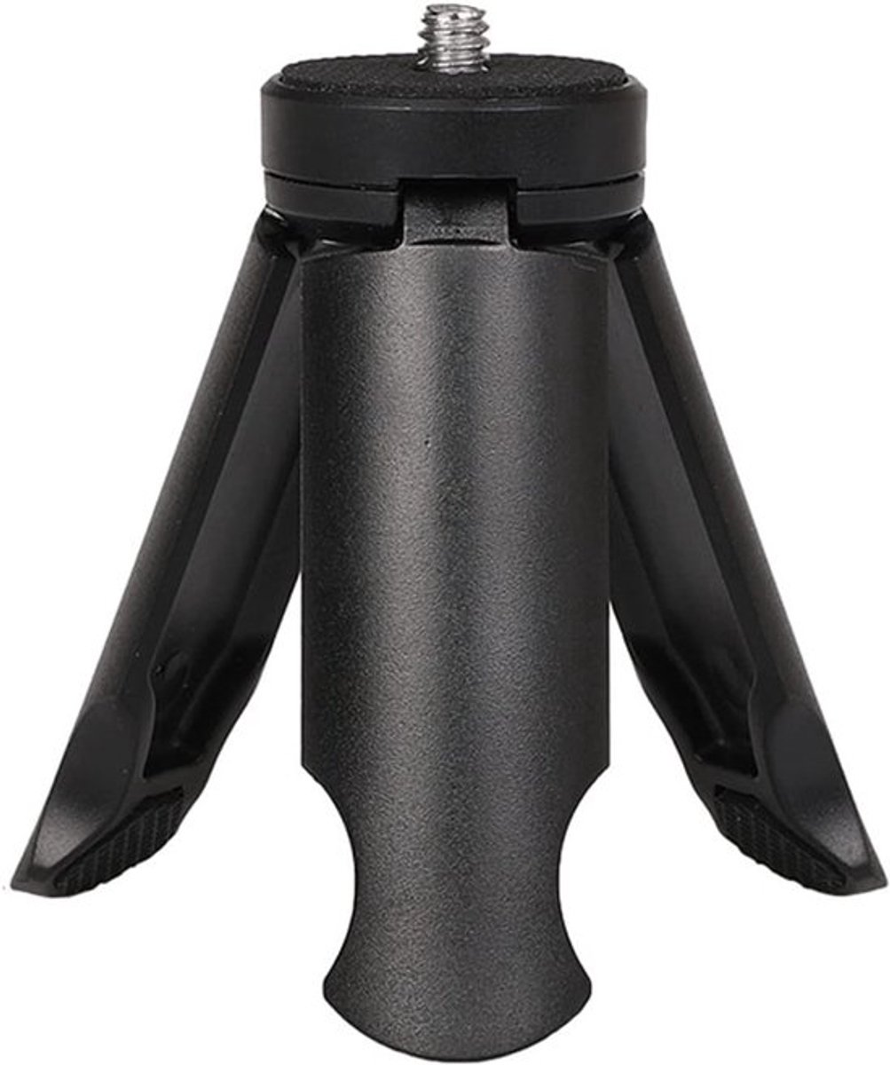 Mini Statief - Tafelstatief Camera - Live Streaming - Met 1/4 Schroefgat - 6.5 cm Hoogte - Zwart