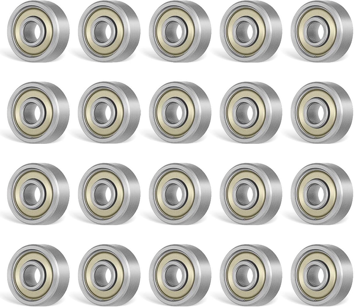 20pcs 683ZZ Carbon Steel Ball Bearings Miniature Double Shielded Bearings Groove Ball Bearings 3x7x3mm - ShopVlot