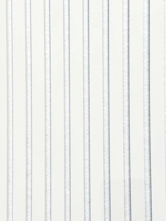 Akoestische Wandpanelen Wit Lattenwand Met Vilt 260x60 – Akoestische Lattenwand – Houten Wandbekleding – Akoestisch Wandpaneel – Geluidsabsorberende Wandpanelen