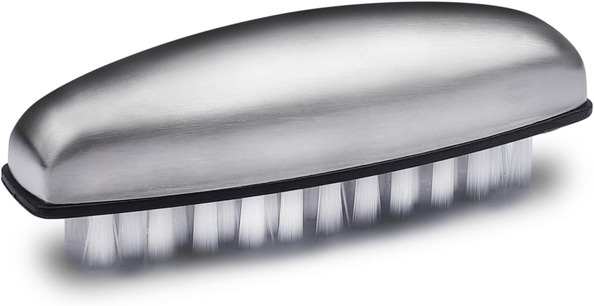 Nail Brush handborstel - rvs en nylon - ergonomisch design - ideaal voor kinderen en volwassenen - ShopVlot