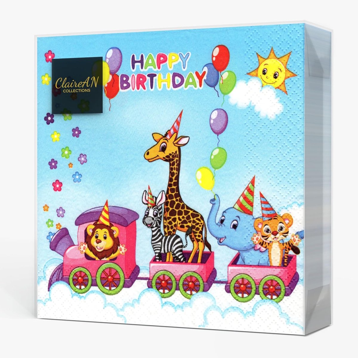 Napkins 33 x 33 cm - Dierenfeestje - Biologisch afbreekbaar - Perfect voor kinderverjaardag - ShopVlot
