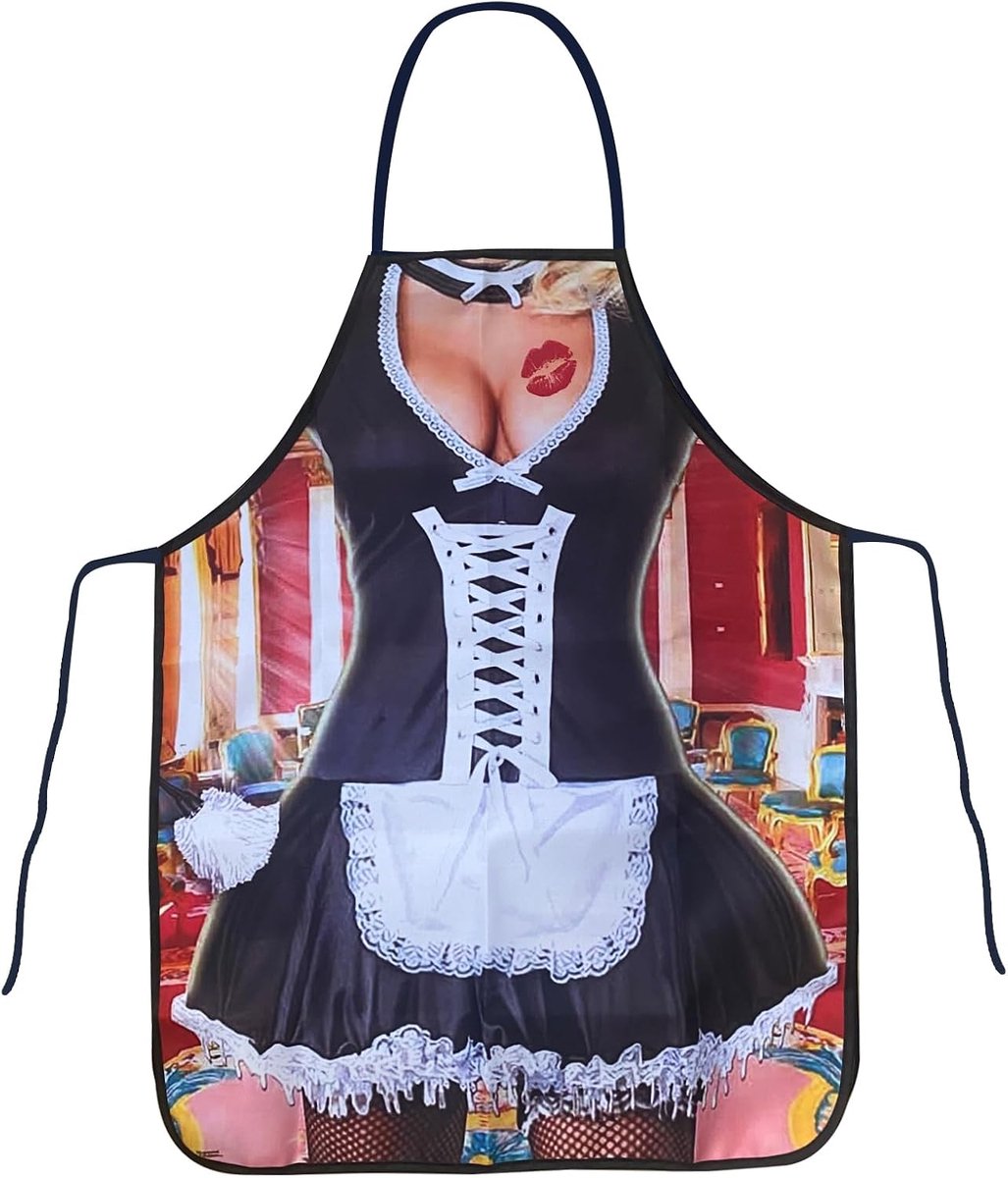 Keuken schort dames 80cm x 60cm - grappig design - ideaal voor feestjes - leuk cadeau voor vrouwen - ShopVlot