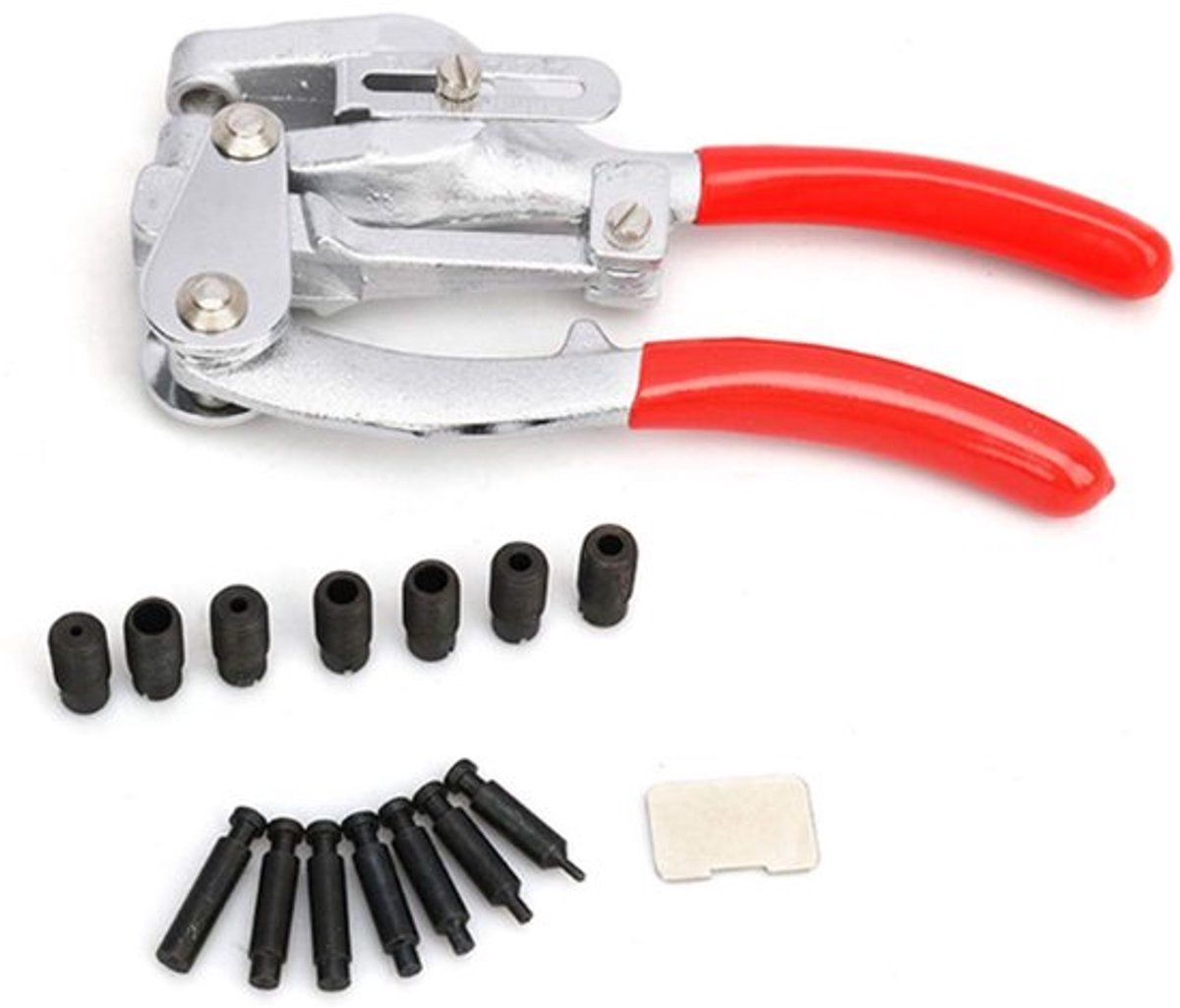 Perforatortang Roestvrij Staal - Handheld Gereedschap - Traploze Diepteverstelling 6-41 mm - Geschikt voor Diverse Materialen - 16-delige Toolkit - Eenvoudig in Gebruik - Ponsset
