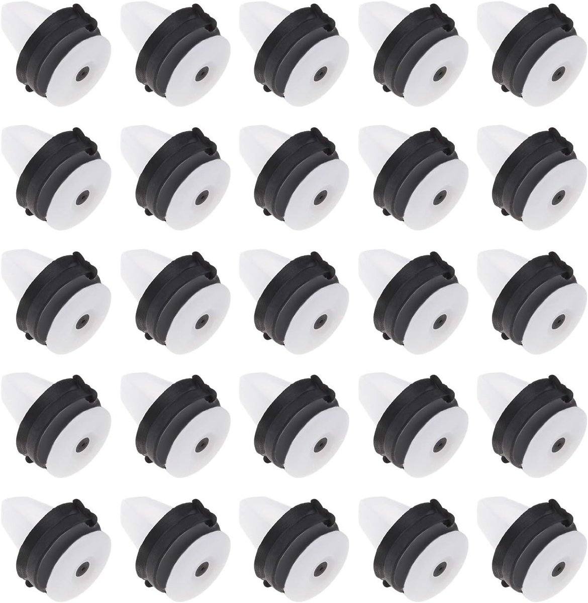 Deuropener clip 50 stuks - met zwarte rubberen ringen - voor 8 mm gaatjes - geschikt voor Ford Transit - ShopVlot