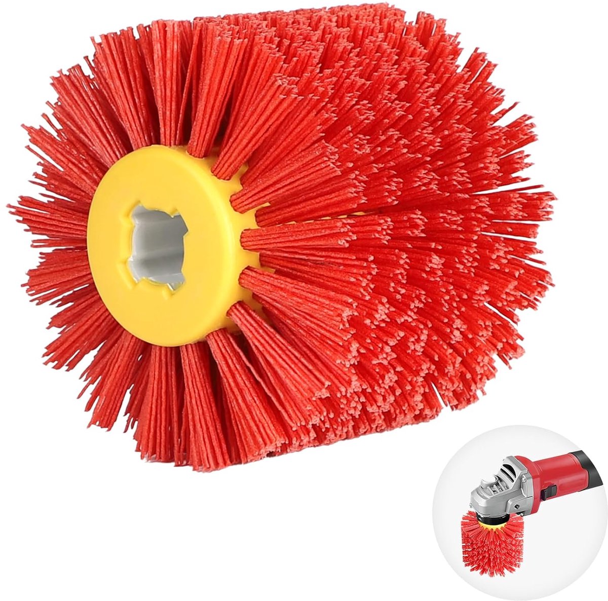 Satin Polijstborstel 19mm - Nylon - Rood - Ideaal voor houtbewerking - ShopVlot
