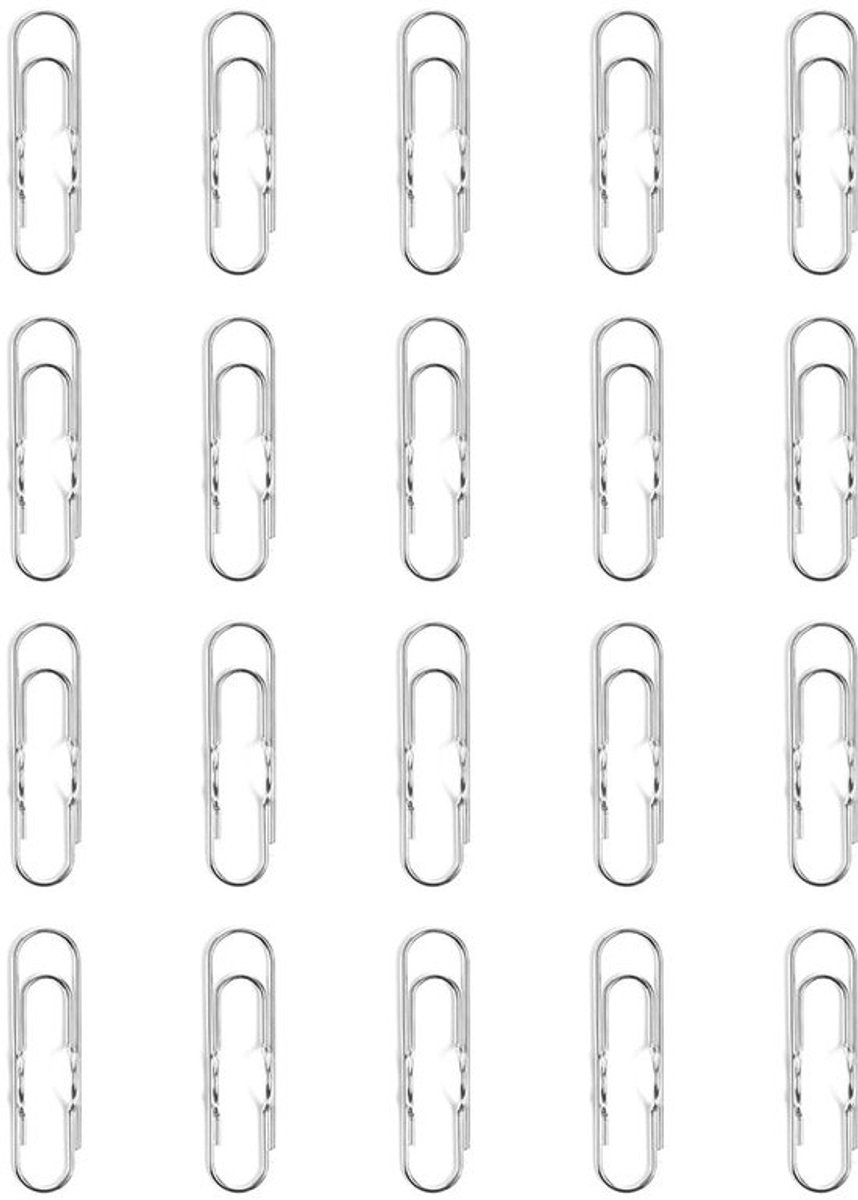 Penclips Set van 20 - Roestvrijstalen Paperclips - Kantoorbenodigdheden - Documenten Ordenen - Duurzaam - 7x1.8cm - Paperclip