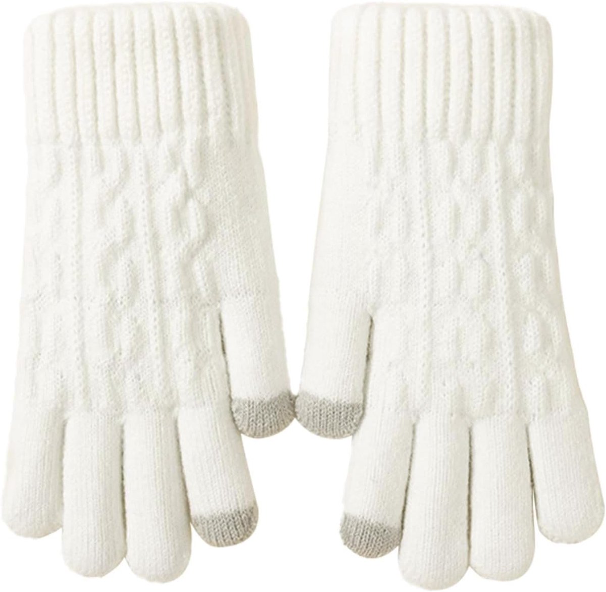 Dames winterhandschoenen - thermisch warm - gebreid - verbeterde touchscreen voor buitenactiviteiten - ShopVlot