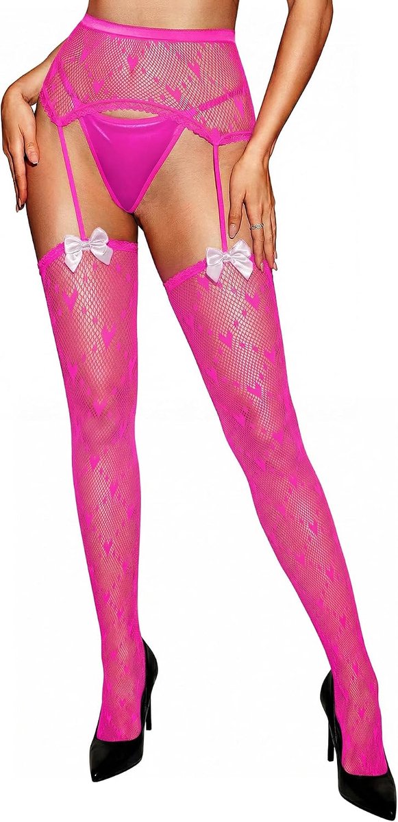 Visnetkousen voor vrouwen - Suspenderkousen met kant - Sexy uitstraling - Perfect voor speciale gelegenheden - ShopVlot