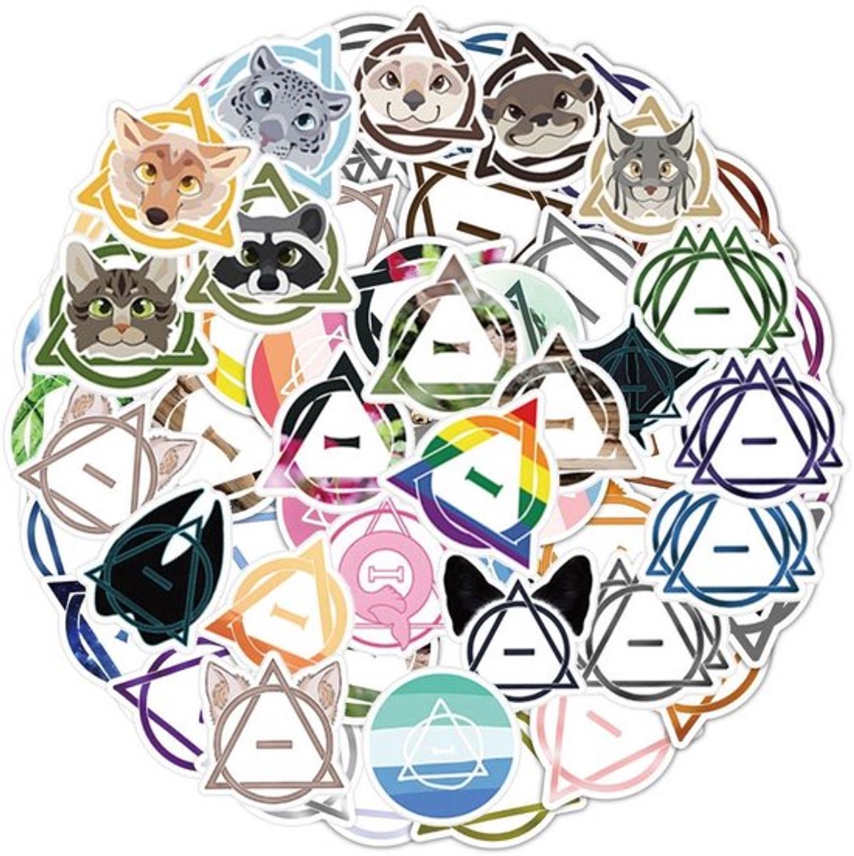 Dierstickers met 100 vellen - Veelkleurige Stickers - Zelfklevend Materiaal - Decoratie voor Laptop/Kopjes - Afmetingen 3-7 cm - Duurzame Viscositeit