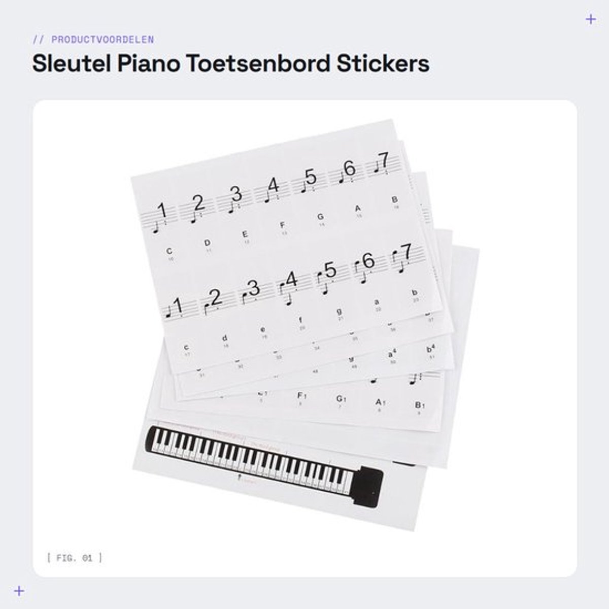 Piano Stickers Afneembaar - 54/61/88 Toetsen - Transparant - Verwijderbaar - PP-Stickers - Eenvoudig aan te brengen - Toetsenbordstickers