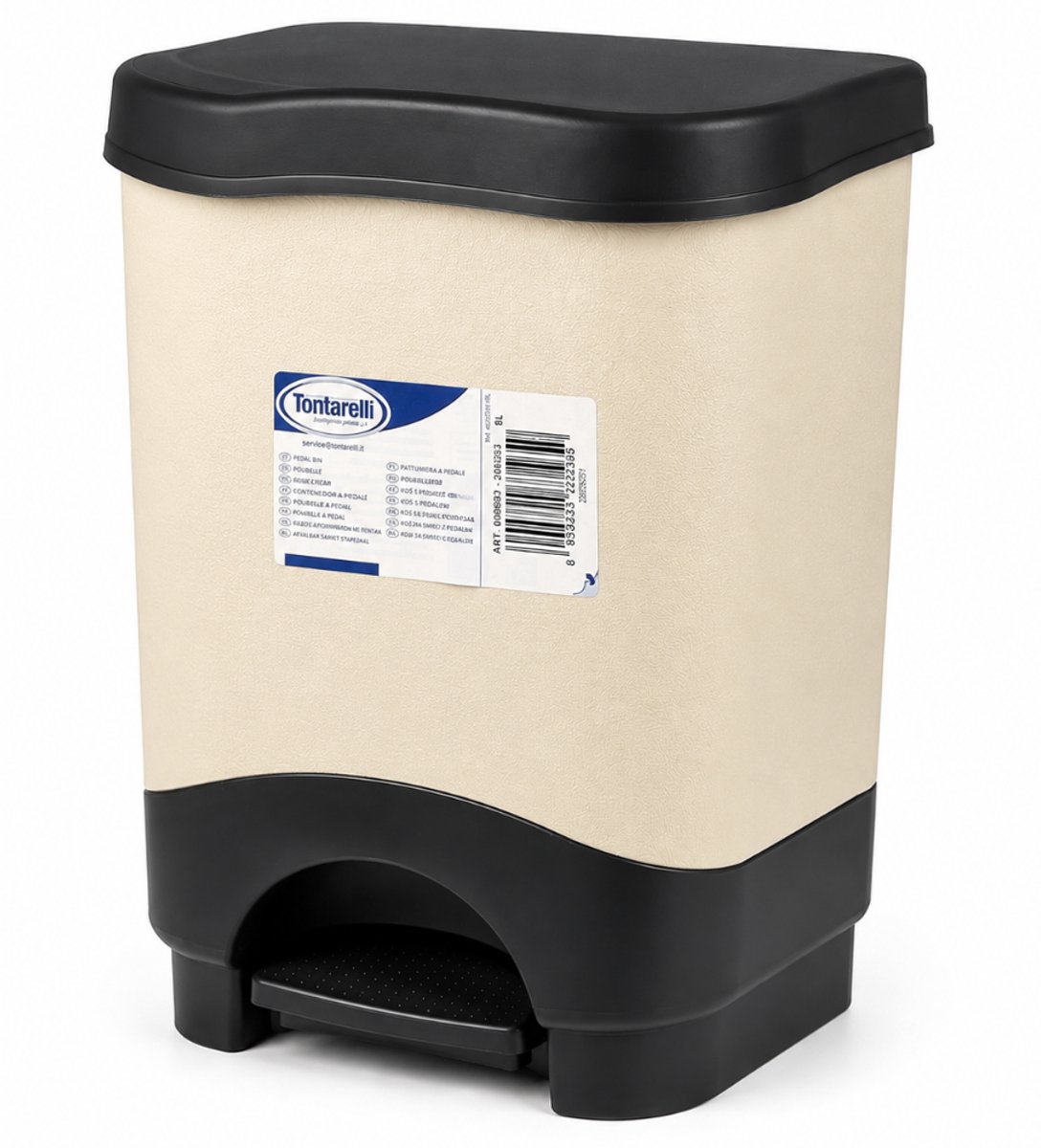 Tontarelli Pedaalemmer Kunststof 8L - Beige
