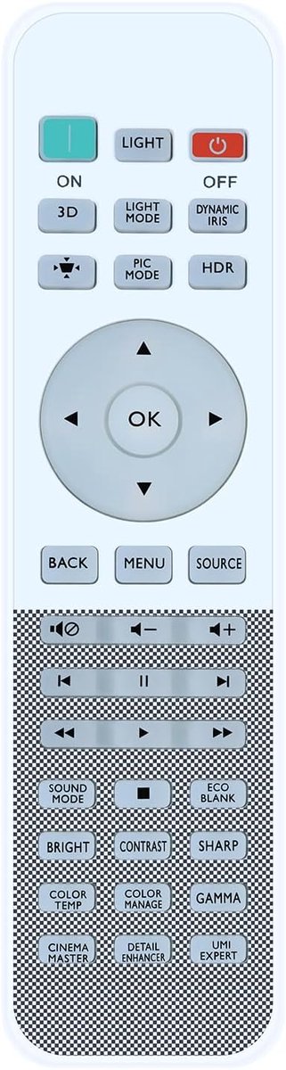 RCV012 RCV015 Projector Remote Control Compatible With BenQ TH683 W1090 W1070+ W2000 W2000+ W1110 HT1075 HT1085ST - ShopVlot