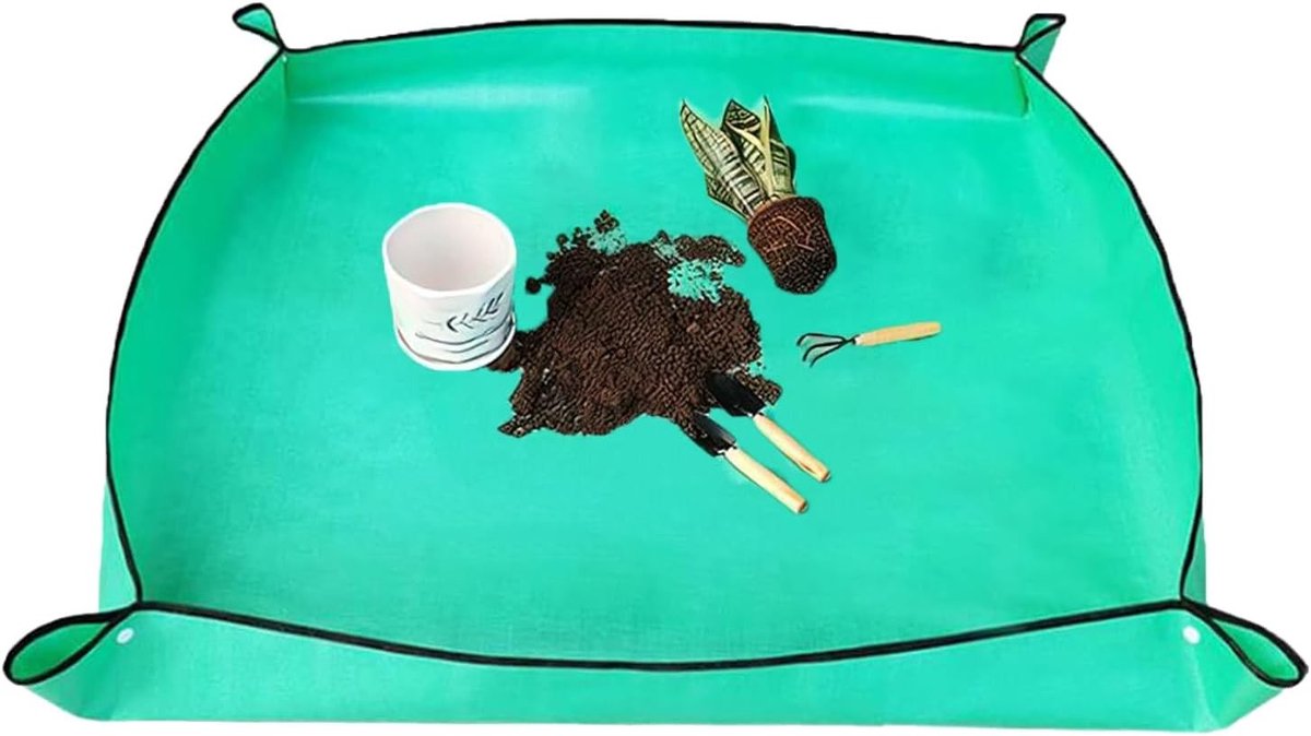 Plant Repotting Mat voor Binnen en Buiten, Vouwbare Waterdichte Tuinmat, Perfect voor Miniatuurtuinen en Cadeau voor Plantenliefhebbers