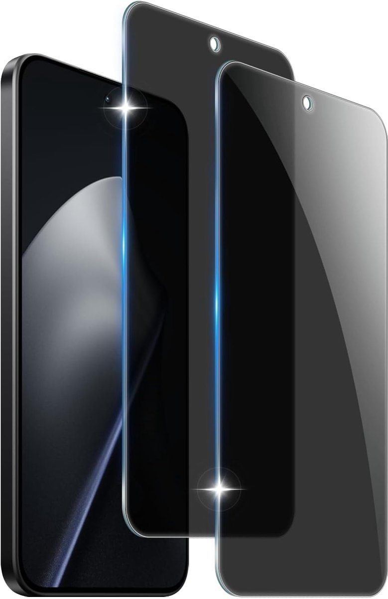 Set van 2 privacyschermbeschermers voor Xiaomi 15T/15T Pro, anti-krassen, 9H beschermfolie, pantserbescherming - ShopVlot