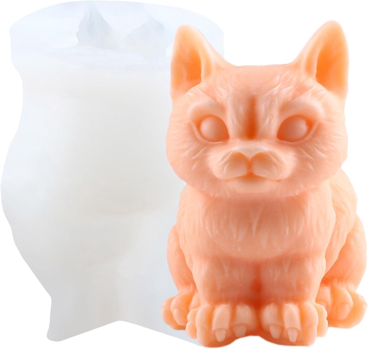 XIAOSHUI Cat Candle Shape Cat Resin Shape Seated Candle Silicone Molds For Making Animal Candles Candle Shape Home - ShopVlot