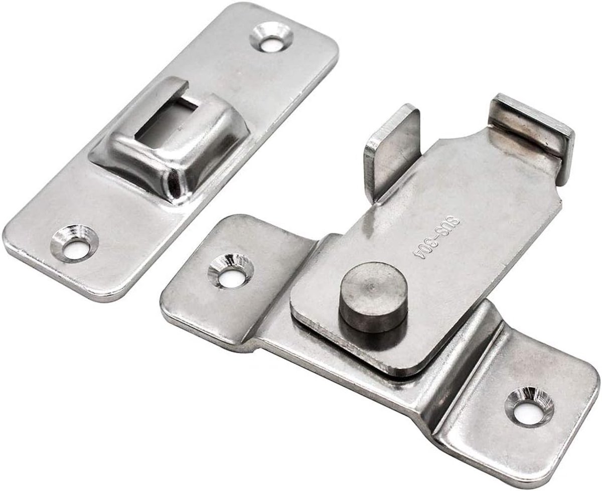 WANLIAN Swivel Safety Handle for Sliding Barn Door, Retractable Door Lock, Heavy Duty Stainless Steel Door Locks - ShopVlot — cadeau in Cadeau-ideeën - foto 2