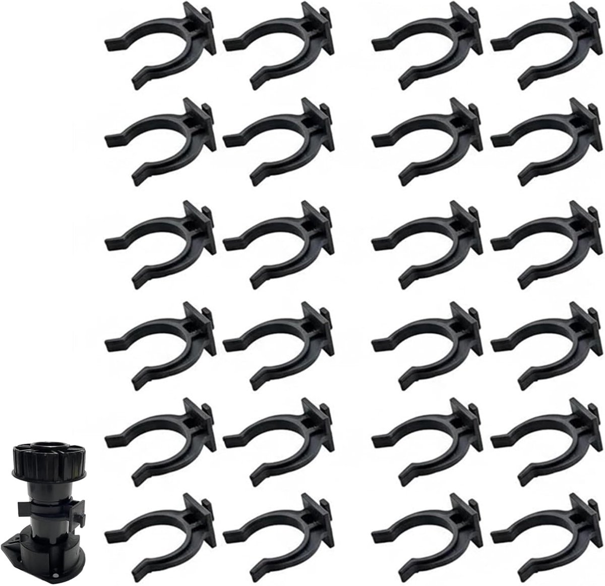 Set of 20 Skirting Clips, 20 Pieces, 2.5 cm, Skirting Boards, Kitchen Clips, Corner Clips, Skirting Holders for Sofa - ShopVlot