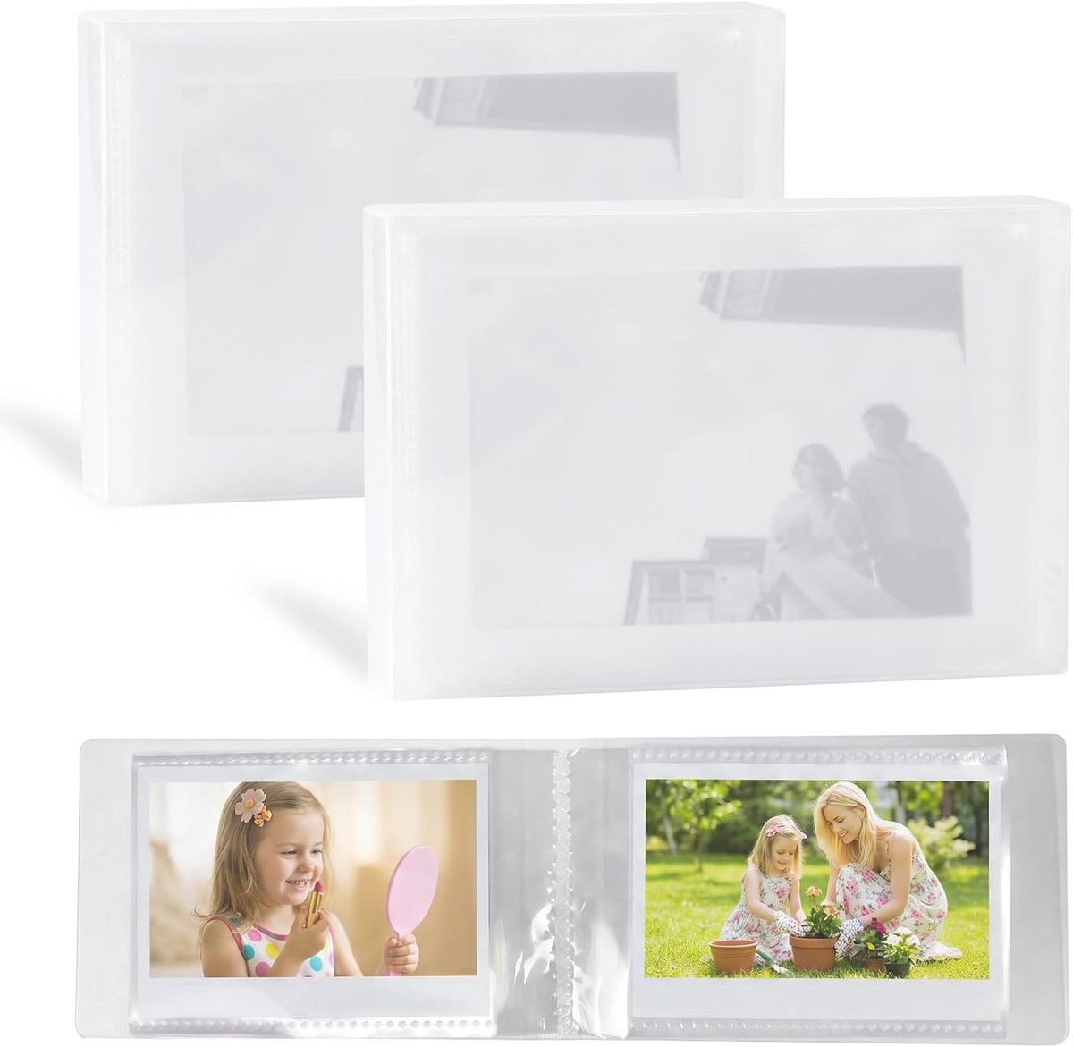 Mini fotoalbum, compact album in insert-stijl voor foto's van 5 x 7 cm, met een dubbelzijdig high-definition - ShopVlot